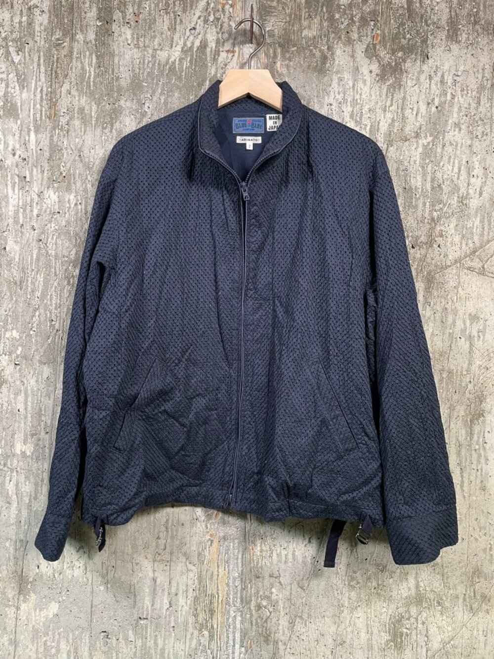 PURE INDIGO BLUE BLUE JAPAN Men's Full Zip Jacket Size 2 in Navy